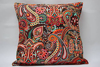 Úžitkový textil - Povlak na polštář- Oranžový orient - 12086488_