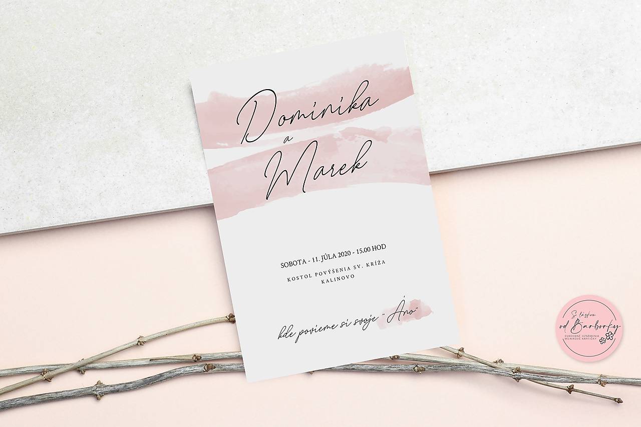 Svadobné oznámenie B#09 (Označenia stolov (do stojana))