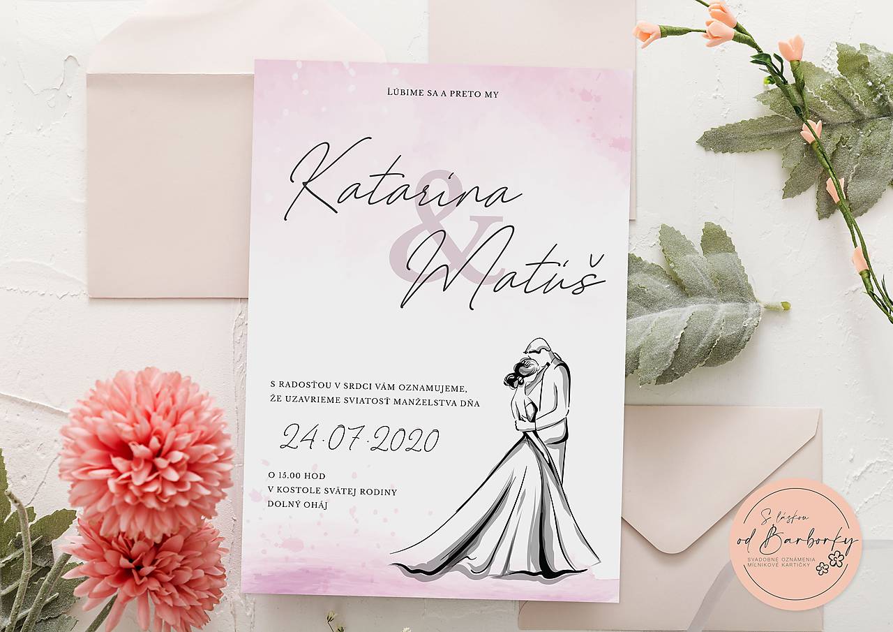 Svadobné oznámenie B#01