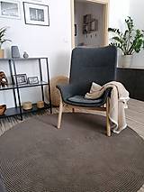 Úžitkový textil - Háčkovaný koberec coffe - 12084901_