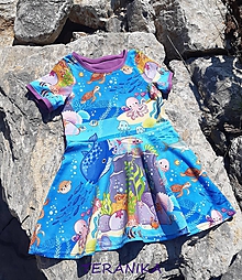 Detské oblečenie - Dívčí šaty "podmořský svět"... vel.86 - 12089009_
