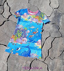 Detské oblečenie - Dívčí šaty "podmořský svět"... vel.92 - 12089019_