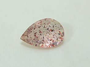 Minerály - Strawberry quartz (2,6 ct 13,2 x 8,8 mm) - 12091152_