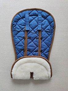 Detský textil - VLNIENKA Podložka do kočíka CYBEX Priam Lux proti poteniu 100 % merino top ROYAL blue kráľovská modrá - 12090971_