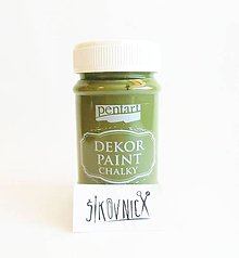 Farby-laky - Dekor paint soft chalky, 100 ml, kriedová farba (tŕňová zelená) - 12091931_