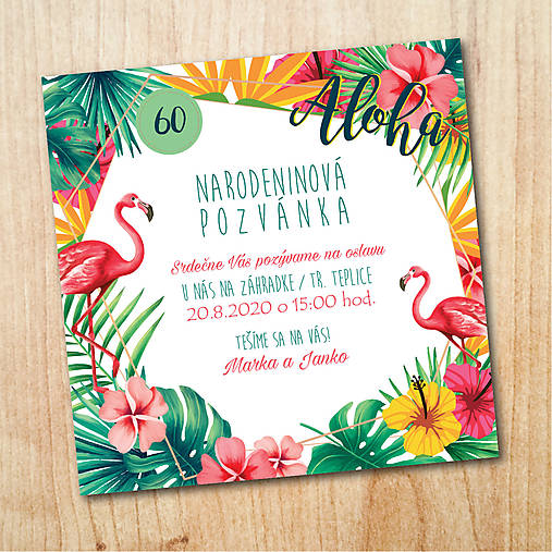 Papiernictvo - Narodeninová pozvánka - Hawai (Tlačená forma) - 12093259_