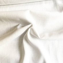 Textil - jednofarebný 80 % ľan + 20 % viskóza (rôzne farby) (biela) - 12093923_