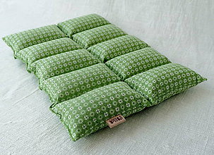 Úžitkový textil - FILKI kockáč (zelený kvietkovaný) - 12091929_