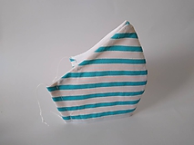 Rúška - Dizajnové rúško modrý pásik tvarované dvojvrstvové - 12095126_