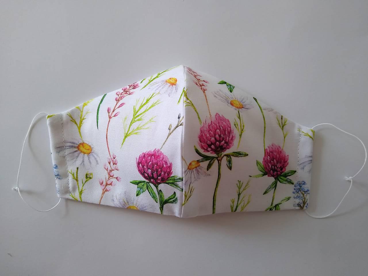 Dizajnové rúško ďatelina prémiové tvarované dvojvrstvové