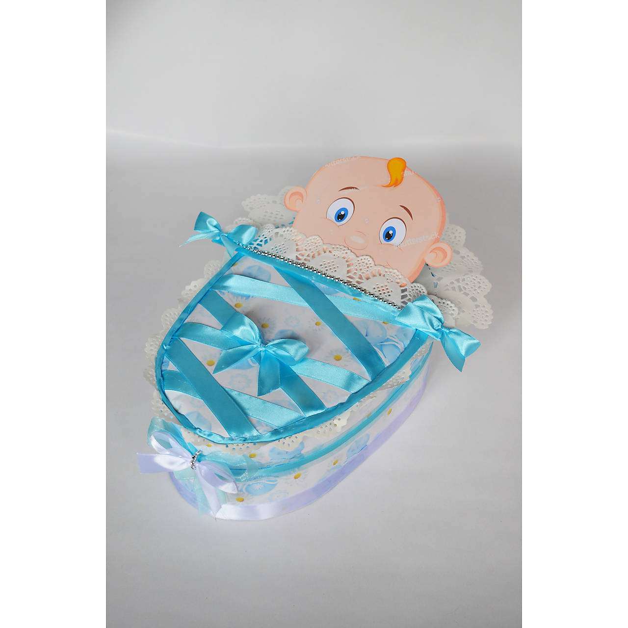 Plienková torta Bábätko - modrá (Veľkosť plienok č.6 (nad 15kg))