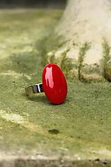 Prstene - Fusingový prsteň - Simple colours (Červená) - 12099516_