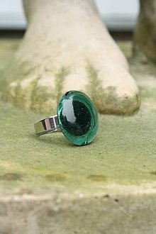 Prstene - Fusingový prsteň - Simple colours (Červená) (Malý tyrkys 2,2cm) - 12099521_