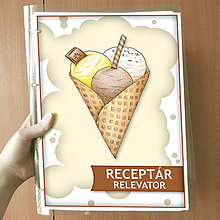 Papiernictvo - Zmrzlinový receptár (čokoláda/vanilka) - 12098289_