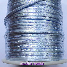 Galantéria - Saténová šnúra 2mm-1m (sv.modrá) - 12102135_