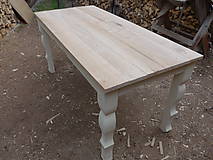 Nábytok - Masívny stôl v rustikálnom štýle - dub, javor - 12101022_