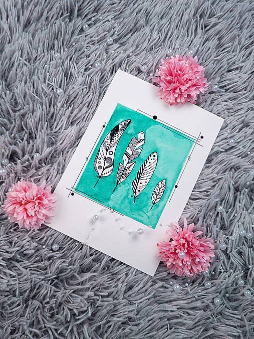 Obrazy - ART Print pierka  - 12102288_