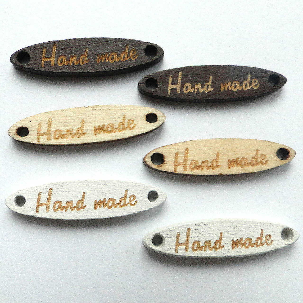 Drevená ceduľka Handmade 6x27mm-1ks