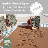 Materiál ručne robený - Pečiatka s vlastným designom - 2x5 cm - 12106236_