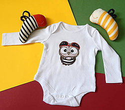 Detské oblečenie - Detské bavlnené body dlhý rukáv - OčiPuči Baby Fillipoo - 12109272_