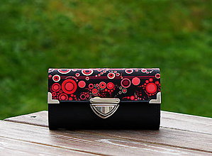 Peňaženky - Peněženka Red Červená, 18 karet, 2 zipy, fotky - 12110033_