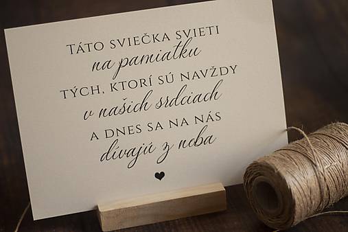 Papiernictvo - Informačná kartička krémová - Sviečka - 12108545_