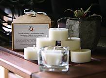 Svietidlá a sviečky - Čajové sviečky z prírodného vosku v krabičke - 12109487_