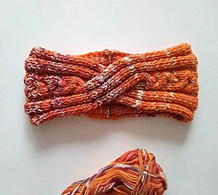 Čiapky, čelenky, klobúky - Čelenka Orange Melír (Variant 2) - 12111405_