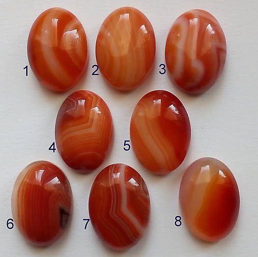 Achát kabošon 18x13mm-1ks (oranžová)