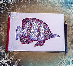 Kresby - Ryba - kreslená pohľadnica (v najlepších rokoch) - 12112054_