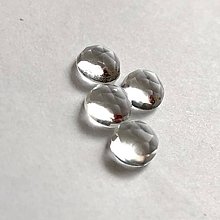 Minerály - Krištáľ brúsený kabošon kruh / 6 mm - 12116904_
