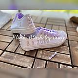 Ponožky, pančuchy, obuv - Svadobné tenisky vo farbe Levandule - 12117913_