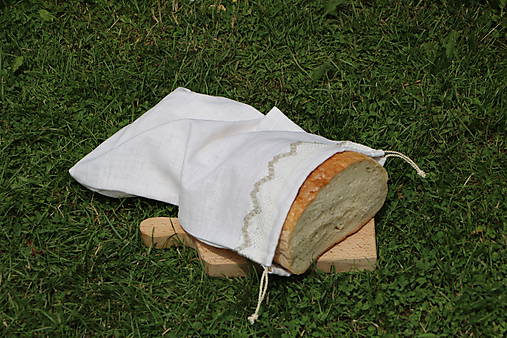 Ľanové vrecko na chlieb prírodné