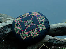 Úžitkový textil - Maľovaný ručne šitý meditačný vankúš NAJA - 12125280_