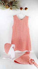 Detské oblečenie - Broskyňové bodky - detské mušelínové šaty - 12127732_