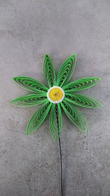 Dekorácie - Zelený kvet - zapichovačka do kvetináča - 12124872_