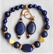 Sady šperkov - Lapis lazuli- variácie (Lapis lazul- hematit) - 12130707_