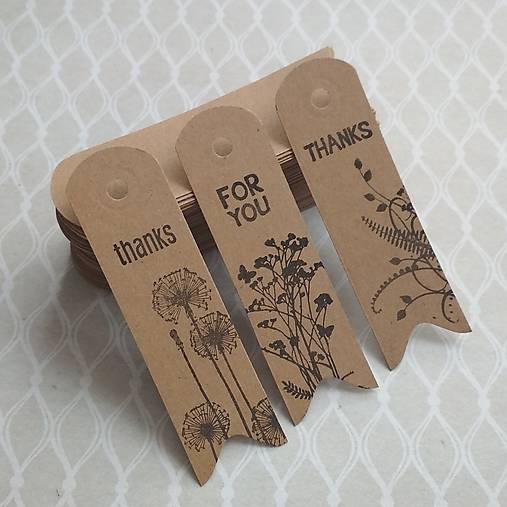 Papier - Visačka kraft floral - 12128810_