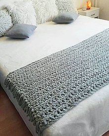 Úžitkový textil - HYGGE háčkovaná deka na posteľ - 12128460_