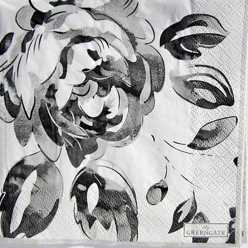 Papier - Servítka  G 115 -Amanda dark grey - 12134957_