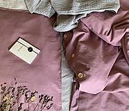 Úžitkový textil - Ľanové posteľné obliečky farba MAUVE - 12132162_