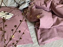 Úžitkový textil - Ľanové posteľné obliečky farba MAUVE - 12132166_