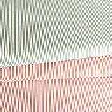 Textil - tenké zvislé pásiky, 100 % bavlna Francúzsko, šírka 150 cm (tehlovočervená) - 12135910_