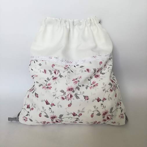 elegantný batoh ružičky (Sivá)