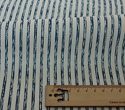 Textil - IP114 Bavlnená látka 50 x 80 cm  (Prúžky šedo modré) - 12136054_
