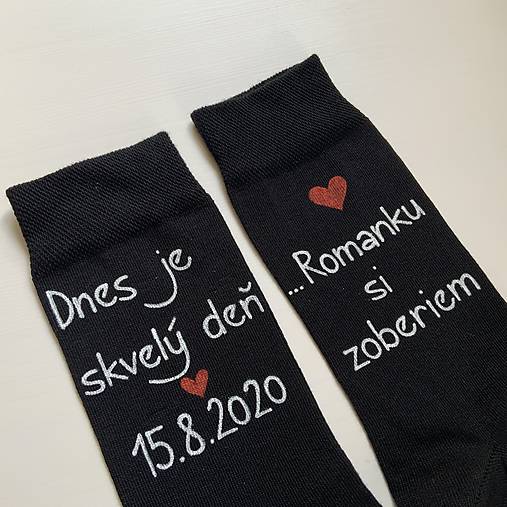 Maľované ponožky pre (ženícha)