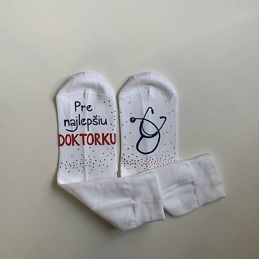Maľované ponožky (pre najlepšiu  doktorku)