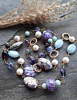 Náhrdelníky - Premenlivá-náhrdelník s paua mušľami - 12138750_
