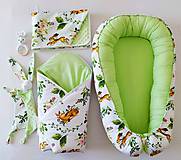 Detský textil - Set pre bábätko -Zvieratká v zelenom - 12141737_
