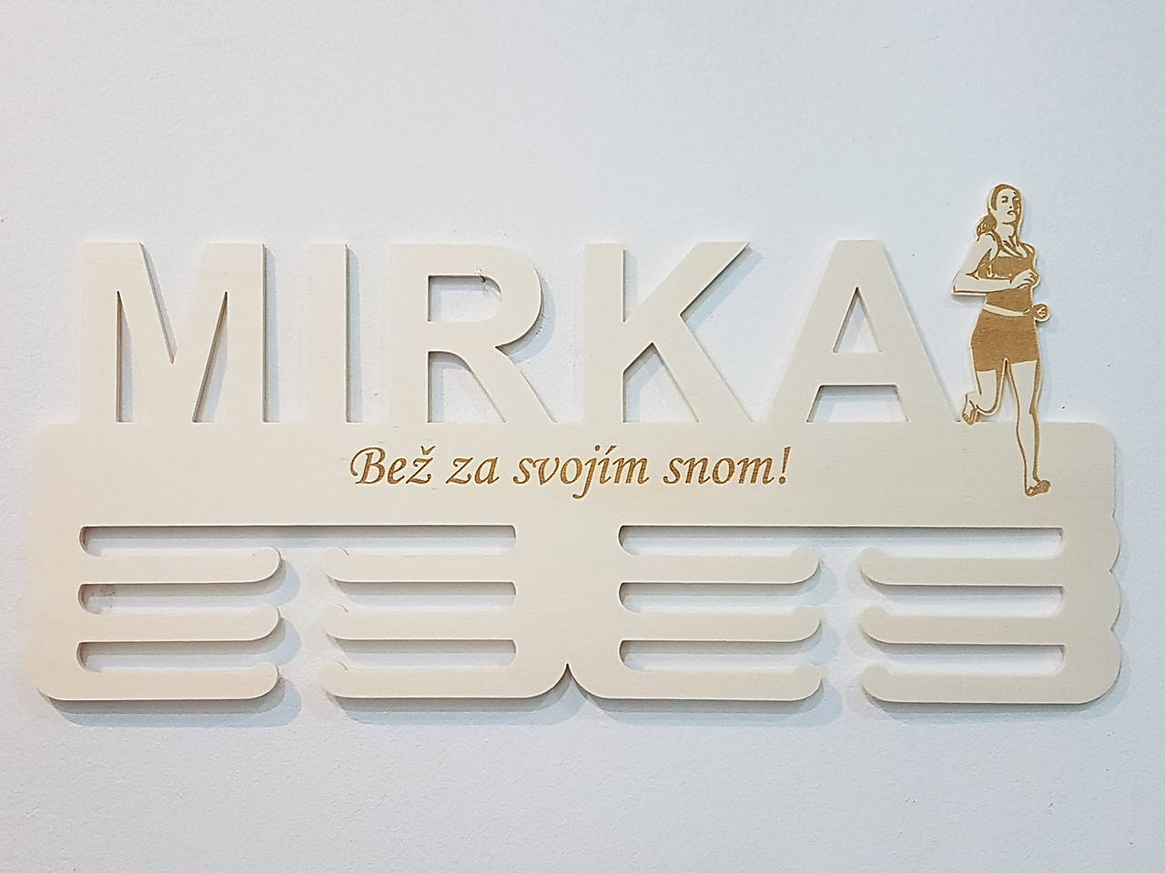 Trendy držiak na medaily na mieru 45cm beh ATLETIKA